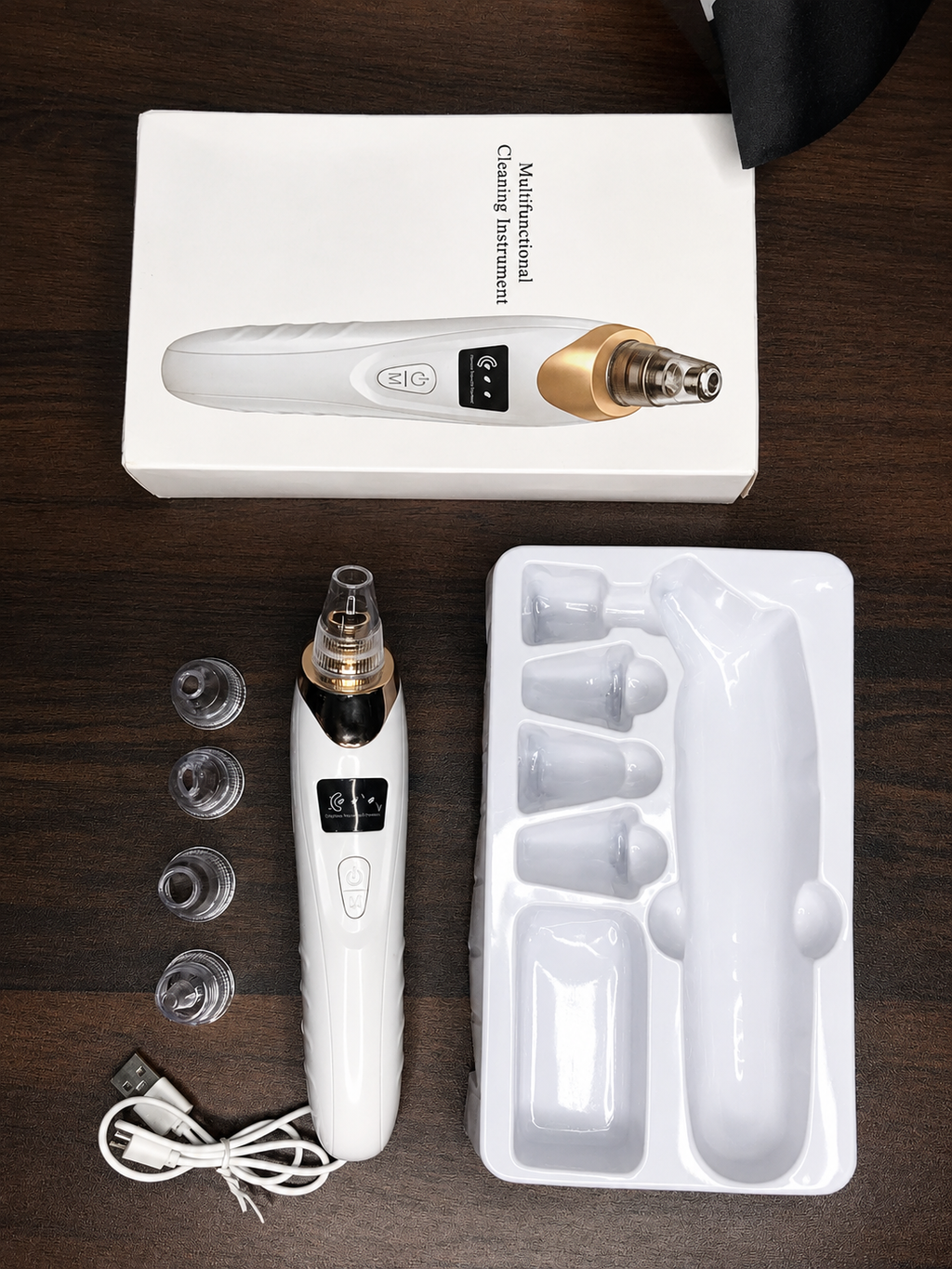 5 in 1 Rechargeable Blackhead Remover and Vacuum Suction Acne Pore Cleaner