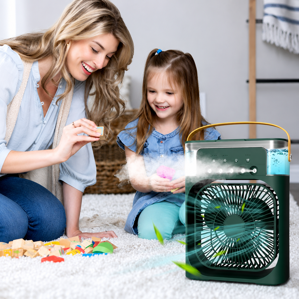 Five-Hole Spray Portable mini air Water-cooling Fan